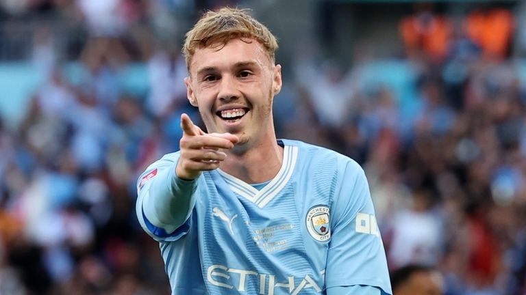 Cole Palmer trong màu áo của Manchester City